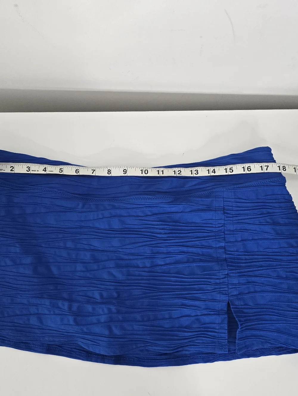 Lands End Textured Square Neck Tankini Skirt Swim Set 16W DD Royal Blue - Picture 6 of 12